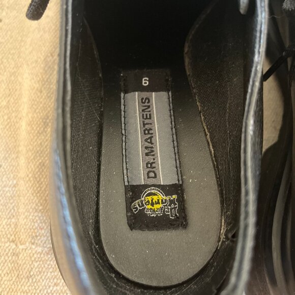 Dr. Martens Men\'s Vintage Black Leather Made In England 3 Hole Shoes Sz 9